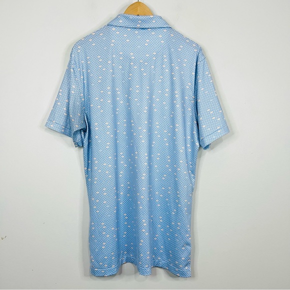 Peter Millar Summer Comfort Blue ‘Shades’ Polo Shirt M - Picture 6 of 6